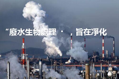 “廢水生物處理，旨在凈化水源，守護(hù)碧水藍(lán)天”